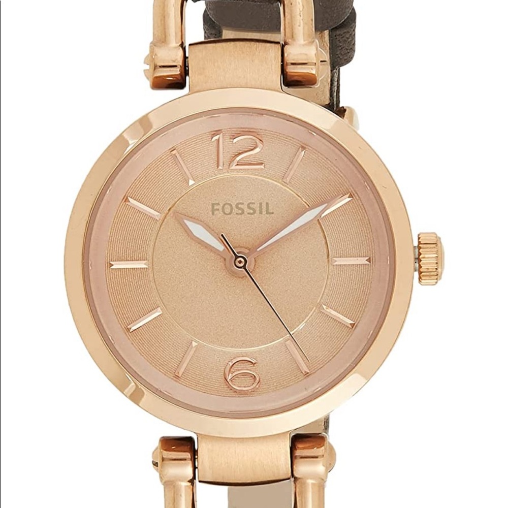 Fossil Georgia Three-Hand Leather Watch
